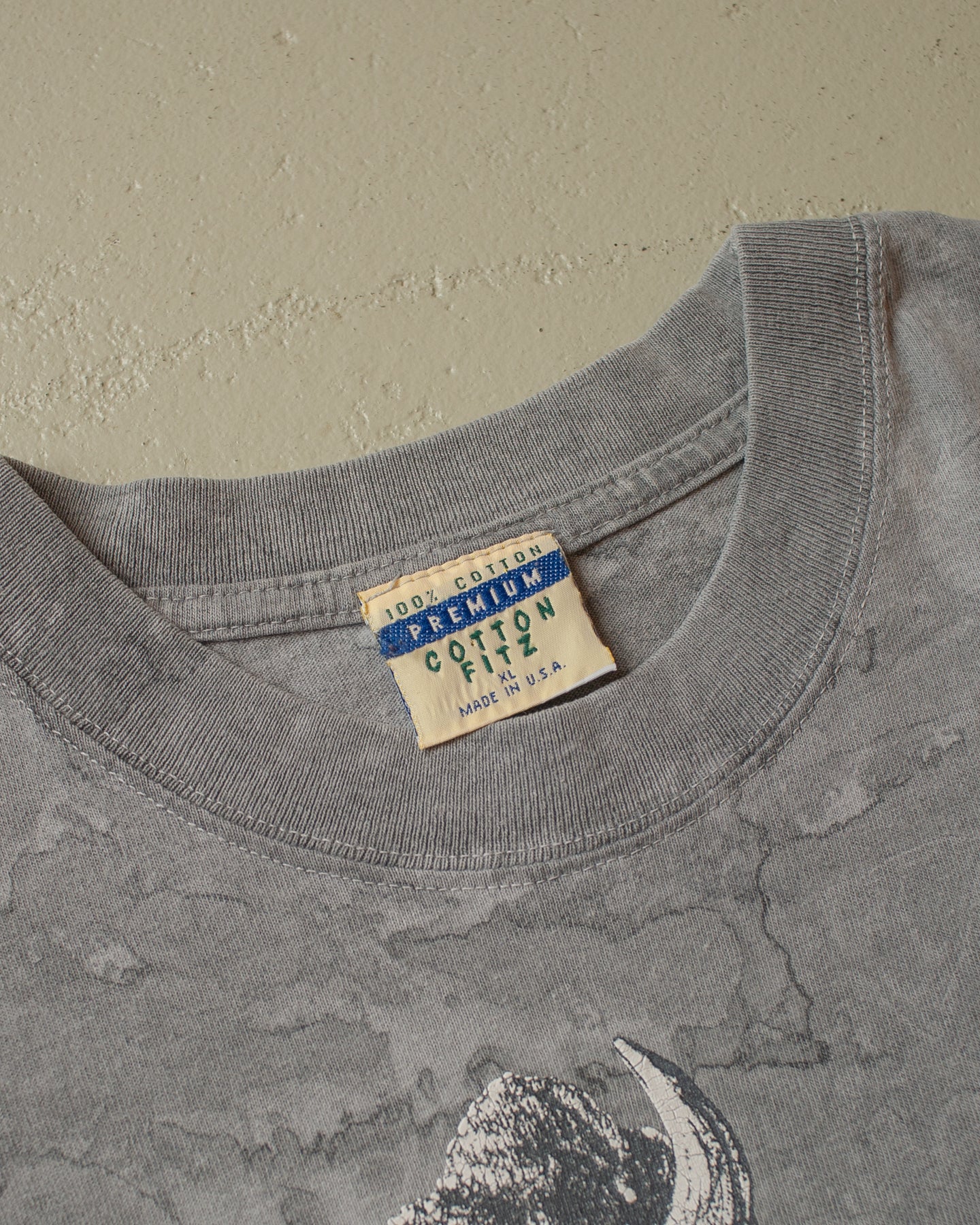 1990s Native American Tie Dye T-shirt grey - XL/XXL