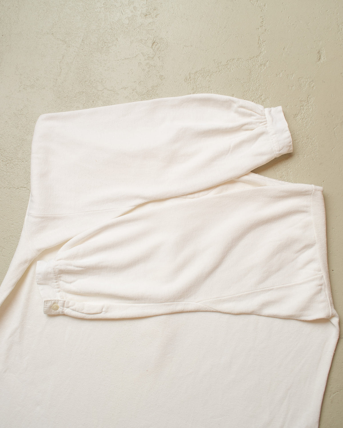 1930s German "Plüsch" Winter Cotton Undershirt white - XXL/XXXL