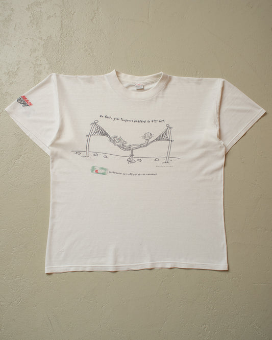 1990s Fido Dido 7UP Beach Open T-shirt white - M/L