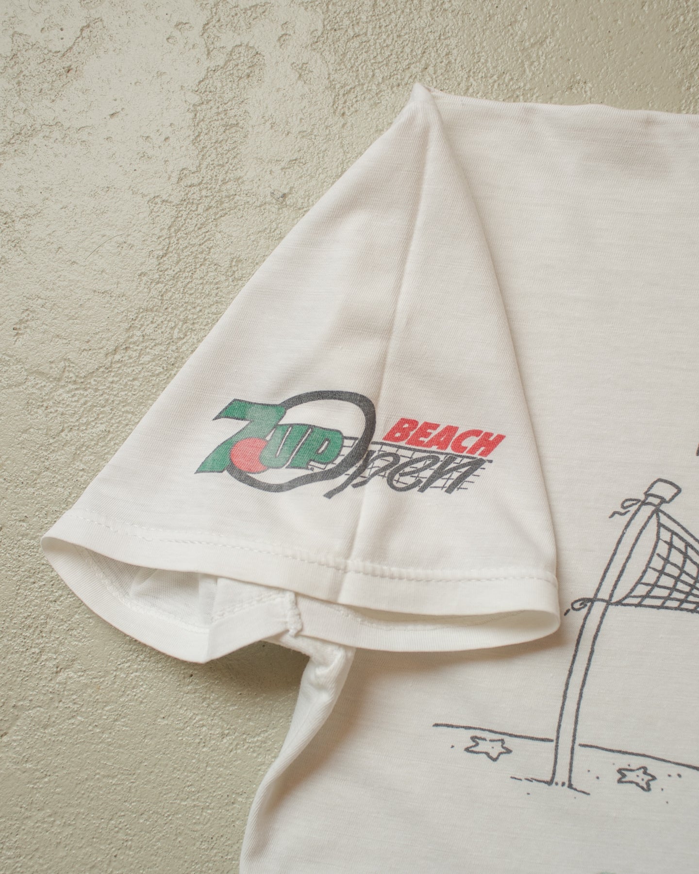 1990s Fido Dido 7UP Beach Open T-shirt white - M/L