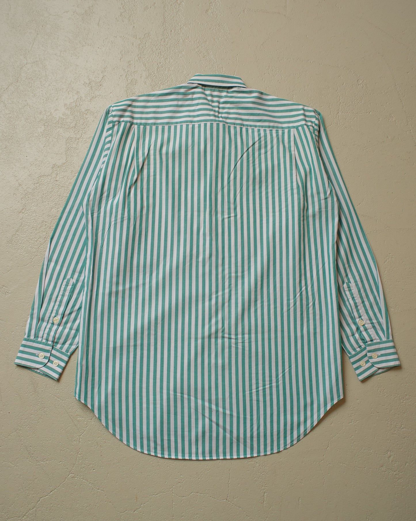 1990s Adidas Outdoor Shirt striped green - M/L