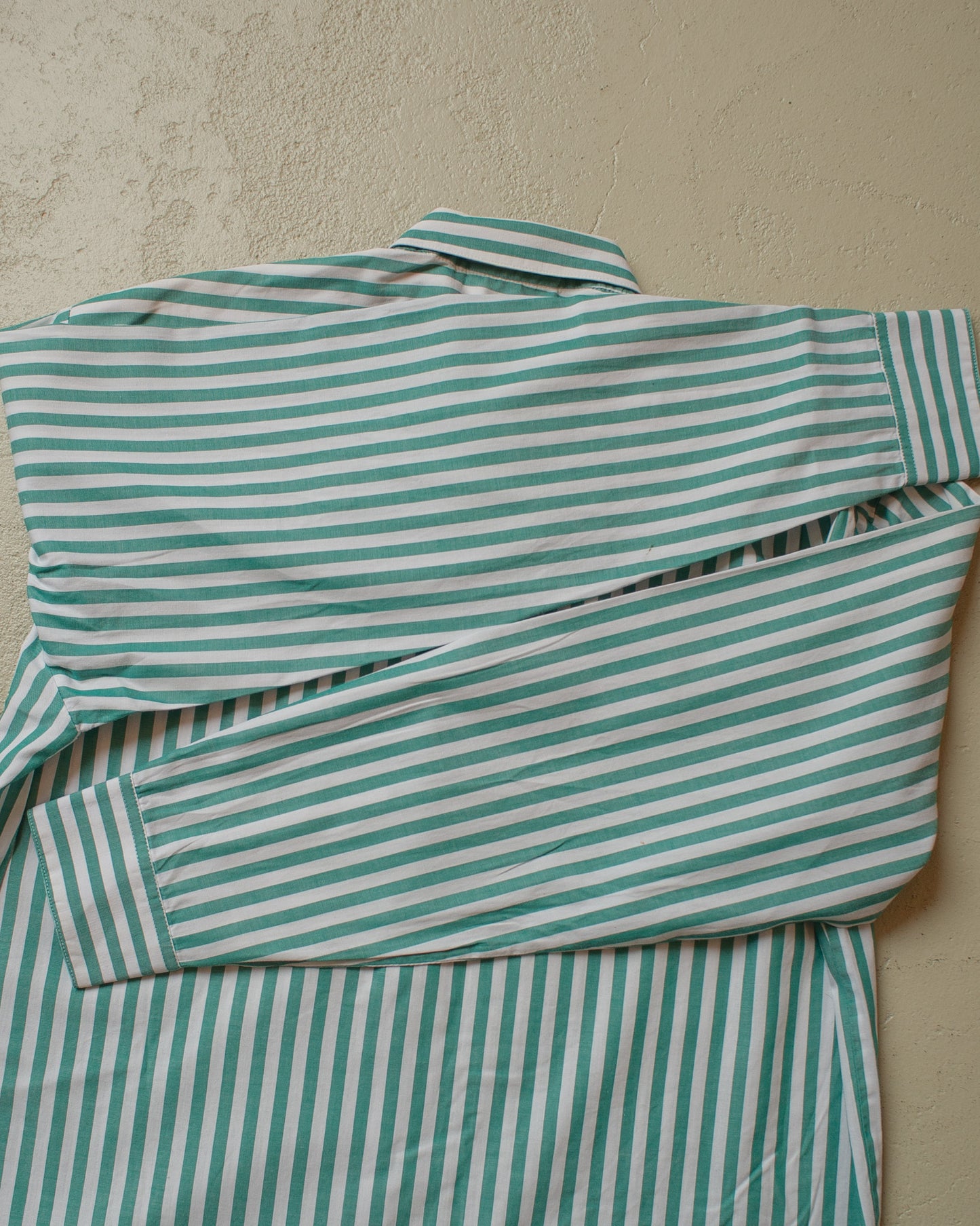1990s Adidas Outdoor Shirt striped green - M/L