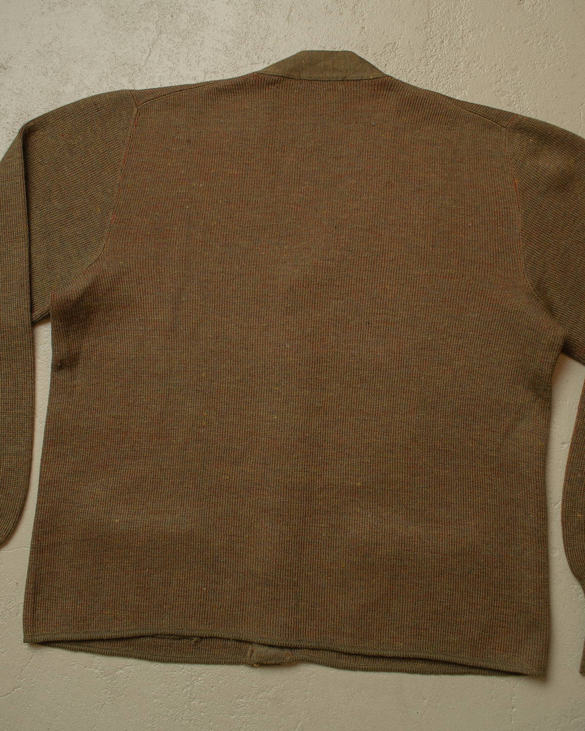 1940s unworn German "Qualitätsware" Wool Knit Cardigan khaki - M/L