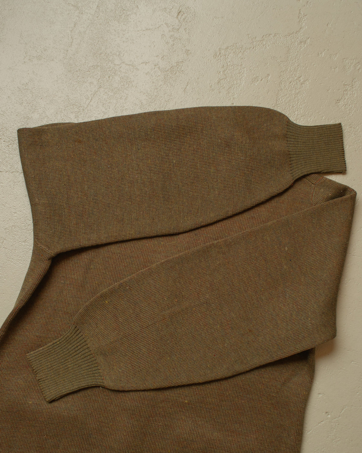 1940s unworn German "Qualitätsware" Wool Knit Cardigan khaki - M/L