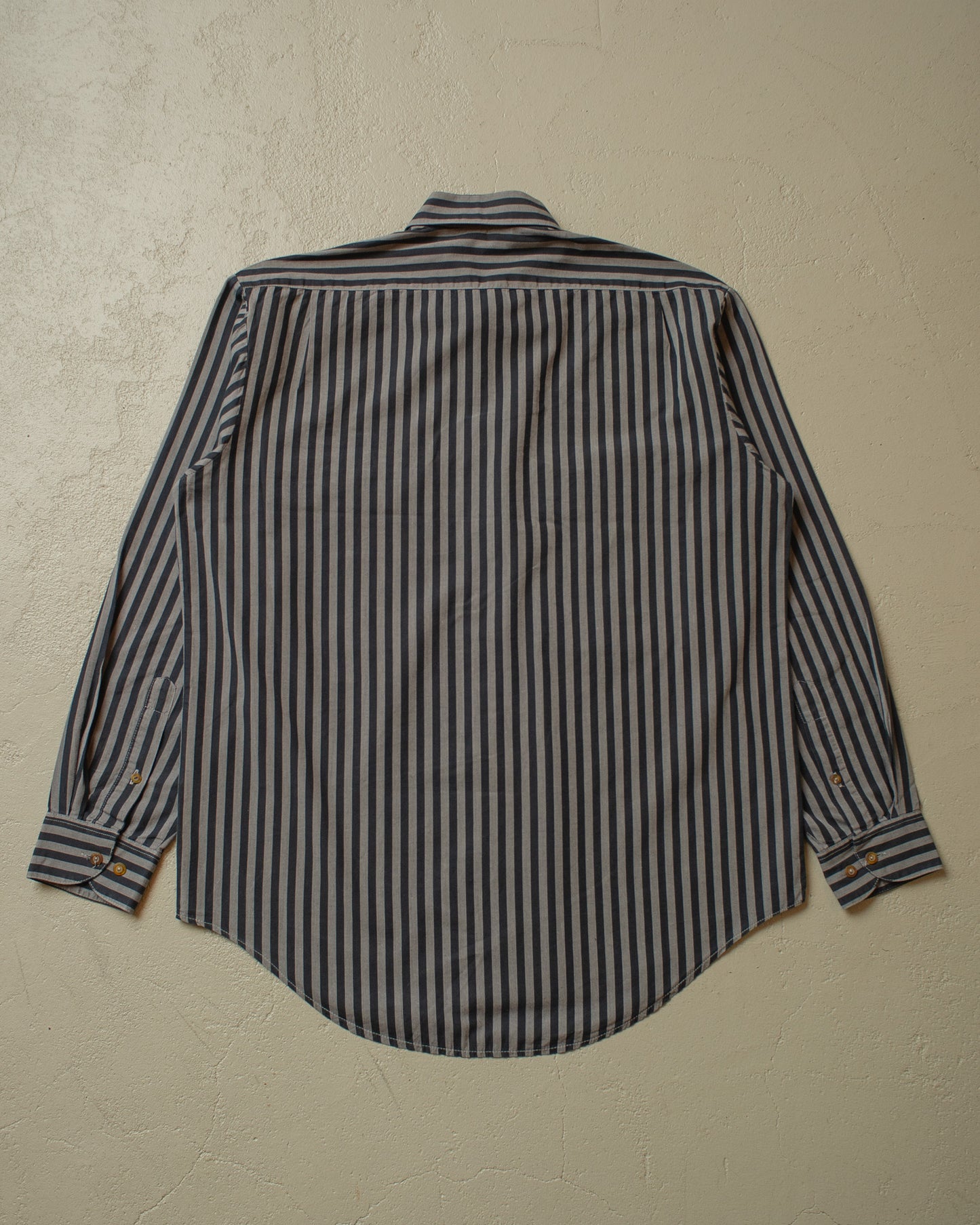 1990s unworn Adias Outdoor Two Pocket striped Shirt grey/black - M/L