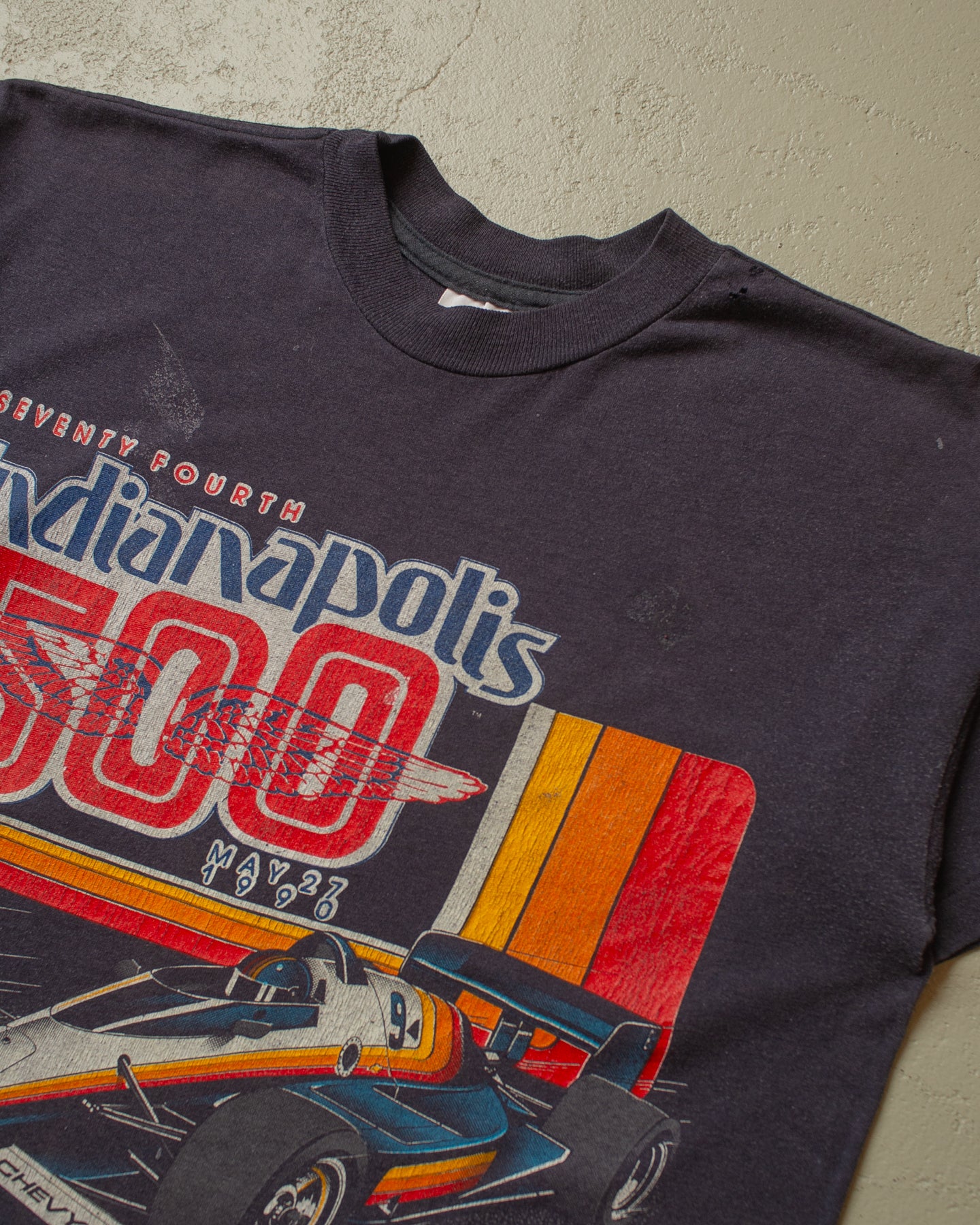 1990 distressed Indianapolis 500 T-shirt black - M
