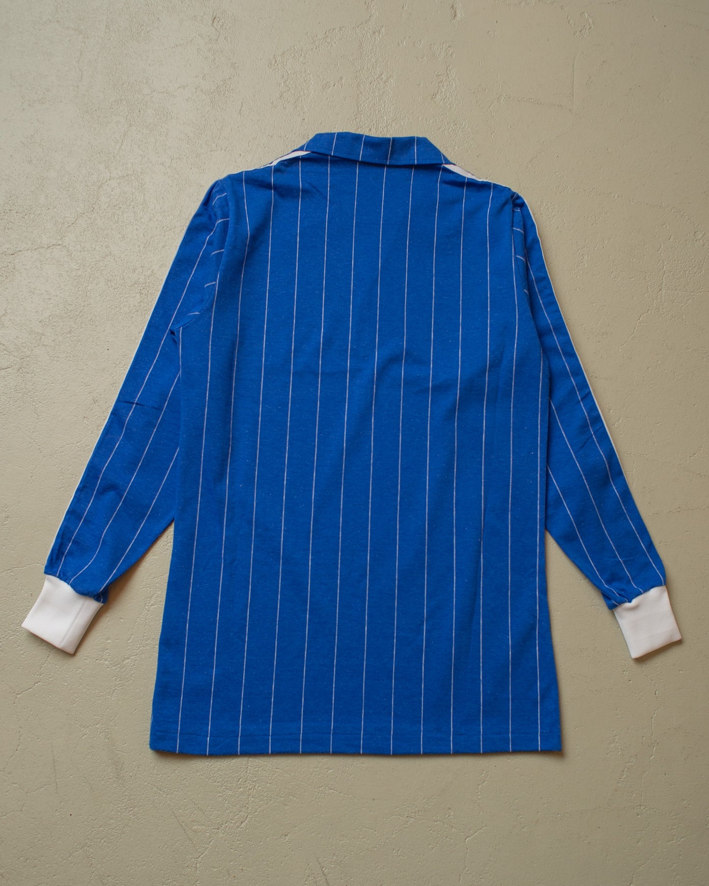 1980s unworn Adidas pinstriped Longsleeve Jersey blue - S/M
