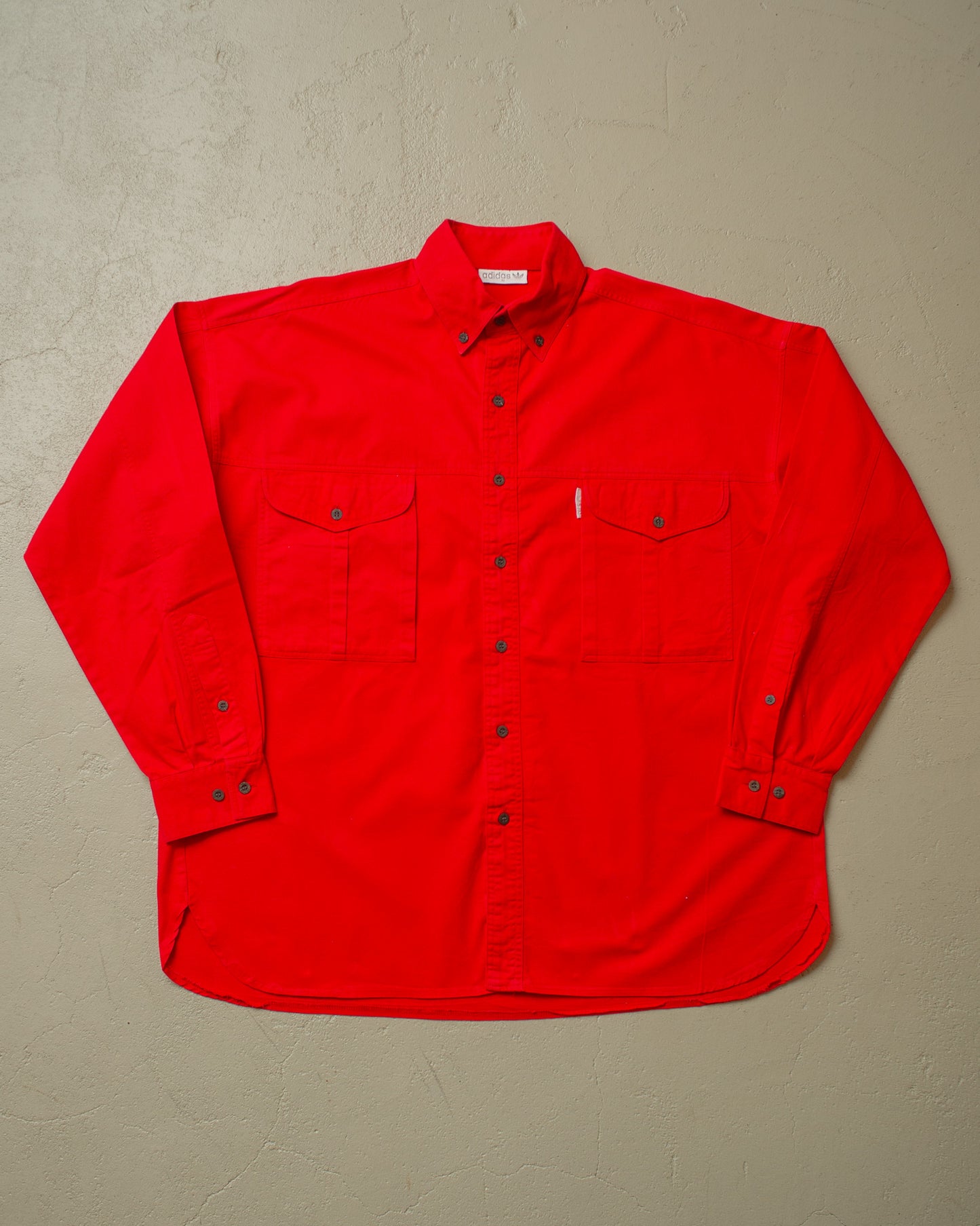 1990s unworn Adidas Outdoor Two Pocket Shirt red - XL/XXL
