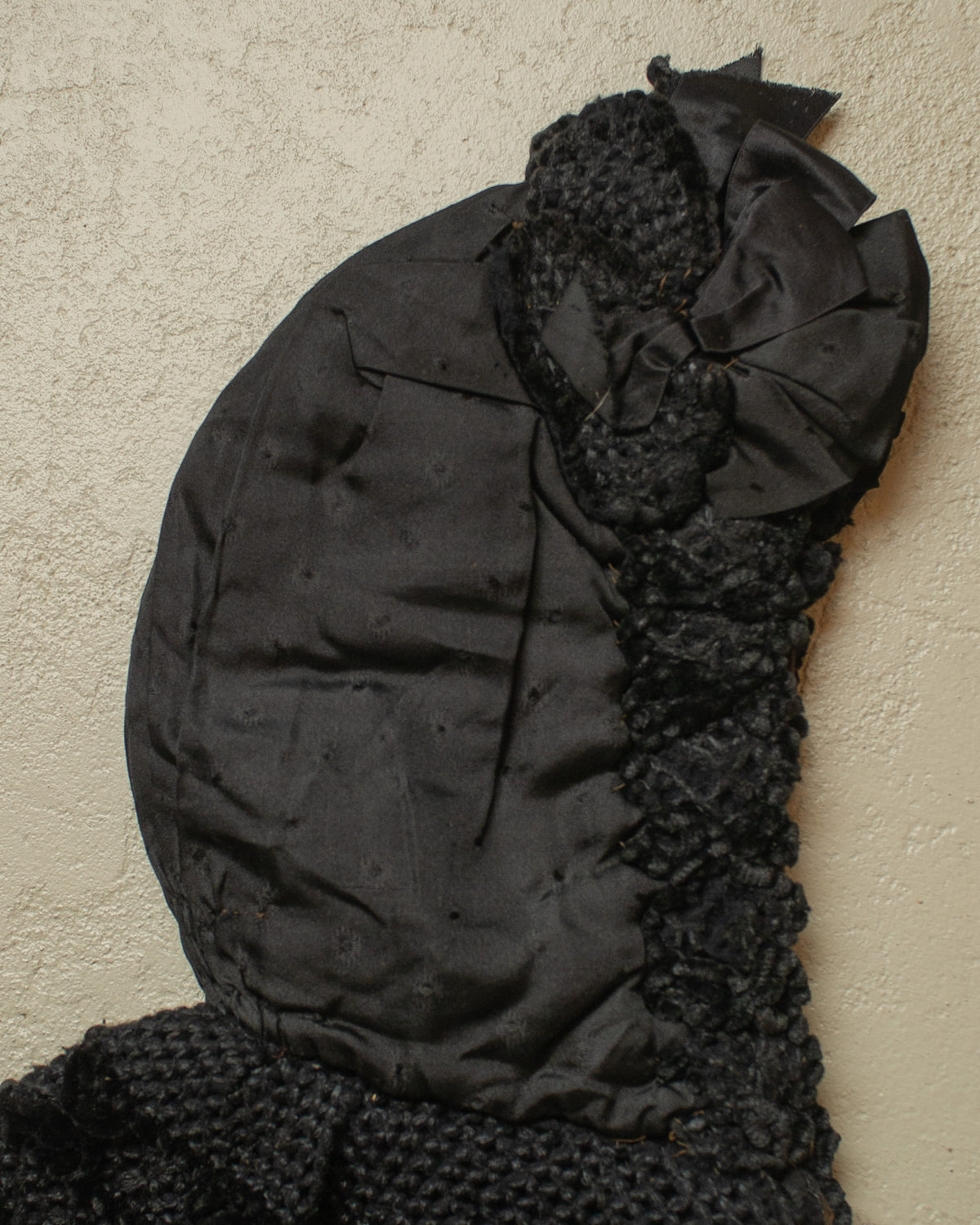 1900s German Womens Traditional Wool Hood black
