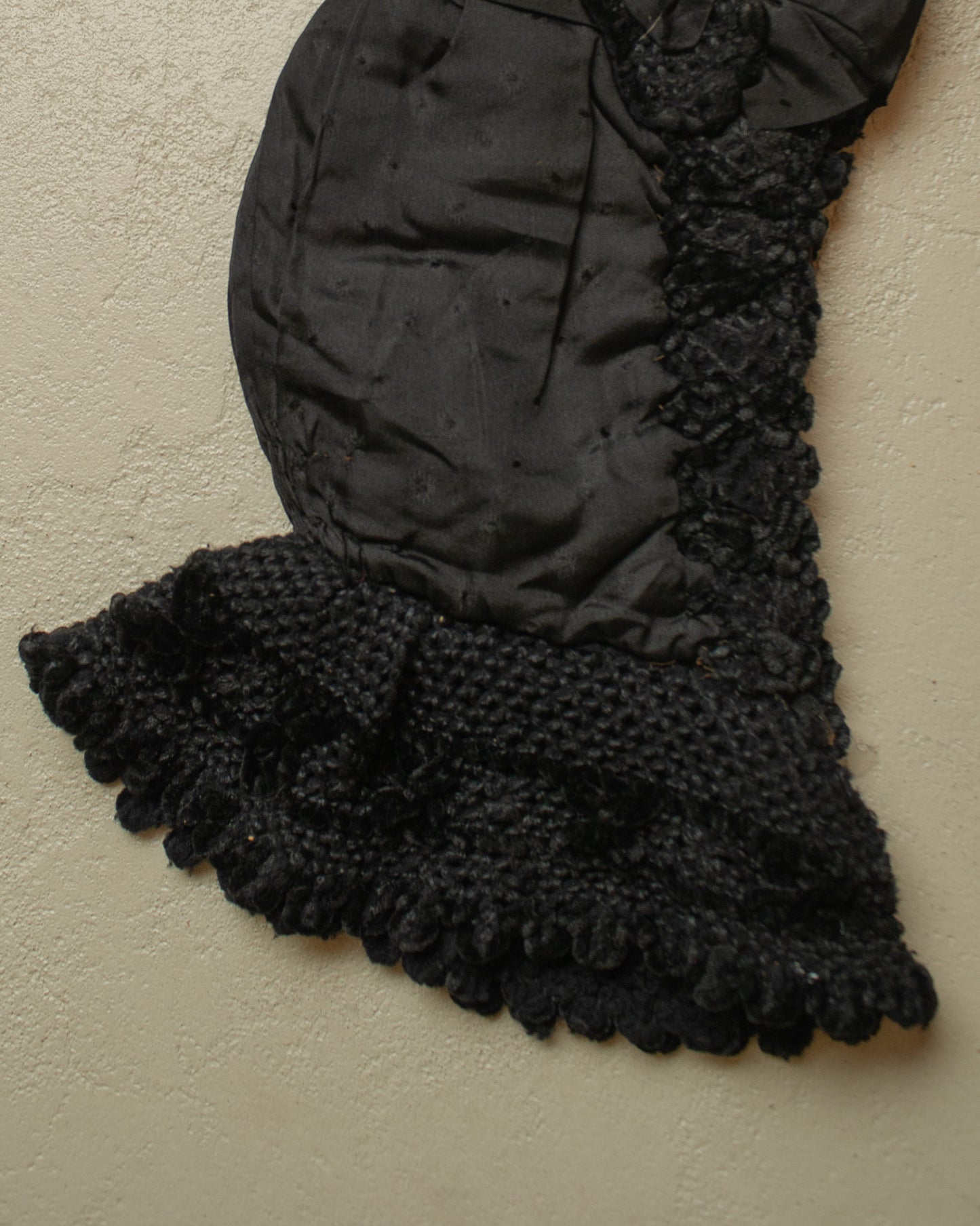 1900s German Womens Traditional Wool Hood black