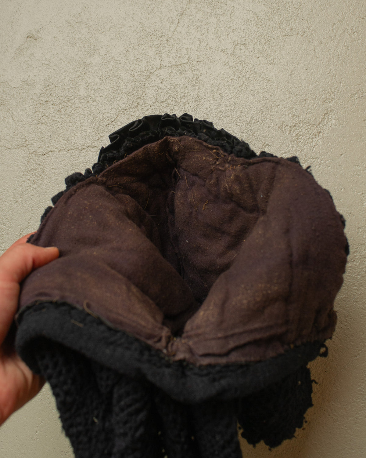 1900s German Womens Traditional Wool Hood black