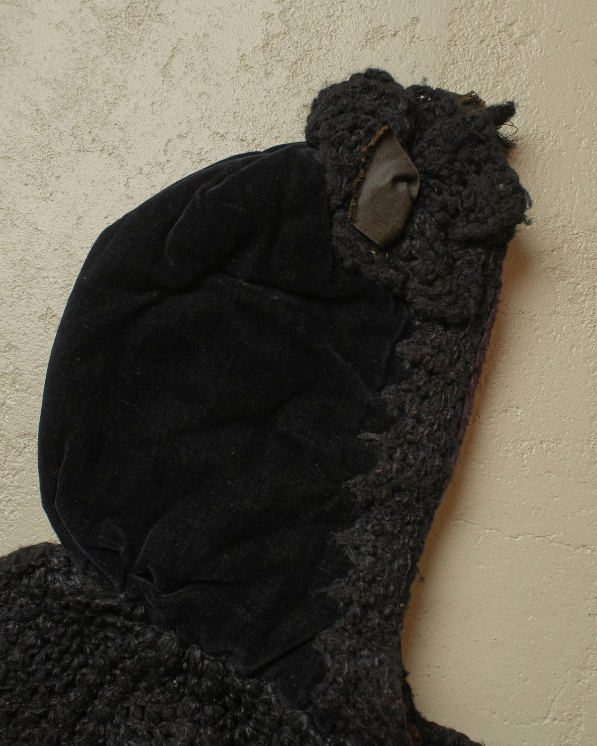 1900s German Womens Traditional Wool Hood black