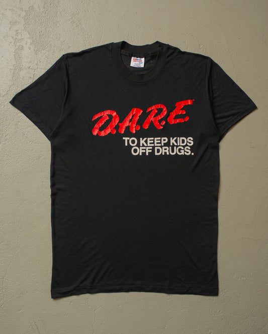 1990s paperthin D.A.R.E T-shirt black - M