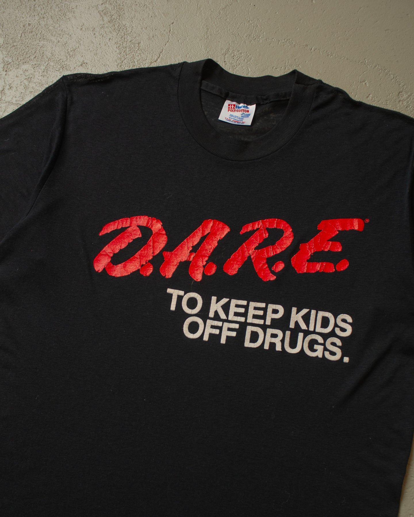 1990s paperthin D.A.R.E T-shirt black - M