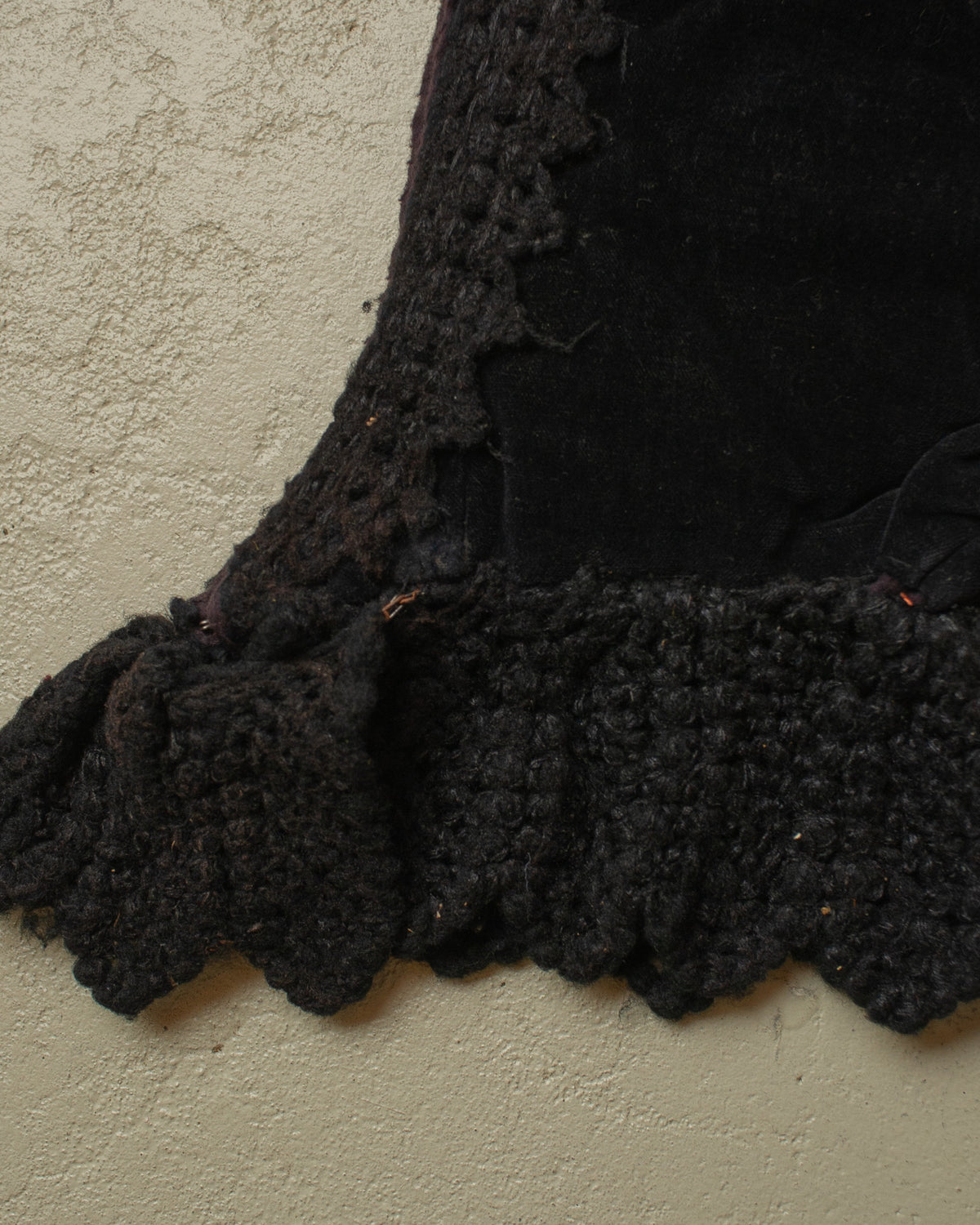 1900s German Womens Traditional Wool Hood black