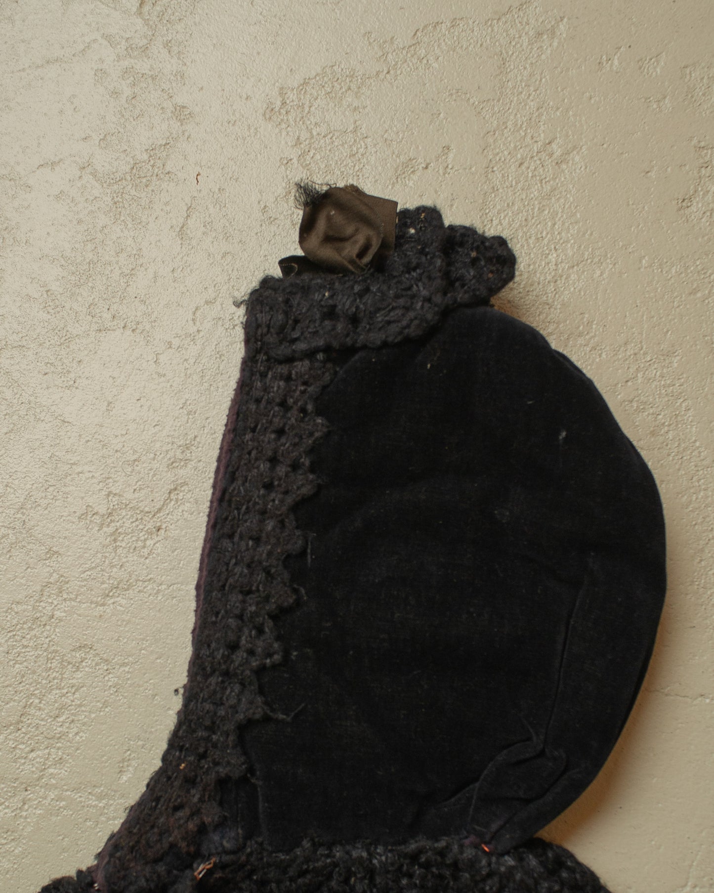 1900s German Womens Traditional Wool Hood black
