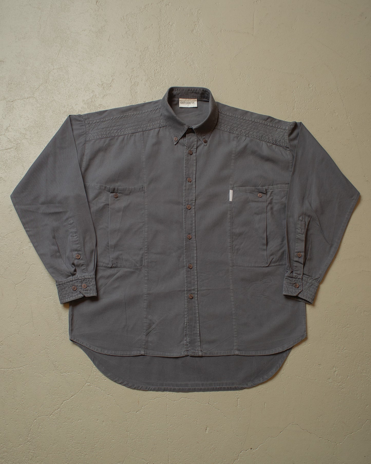 1990s unworn Adidas Outdoor Two Pocket Shirt grey - XL/XXL