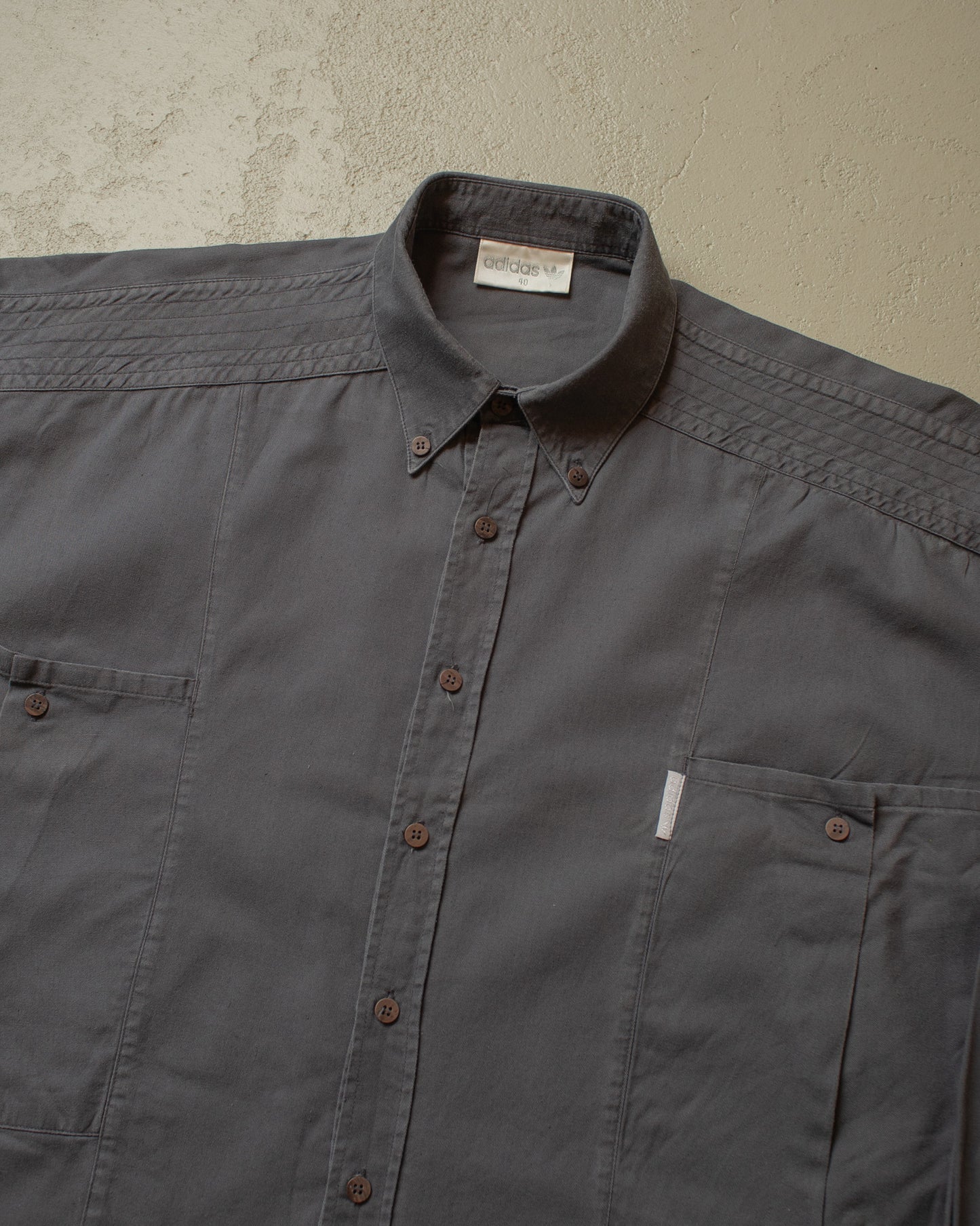 1990s unworn Adidas Outdoor Two Pocket Shirt grey - XL/XXL