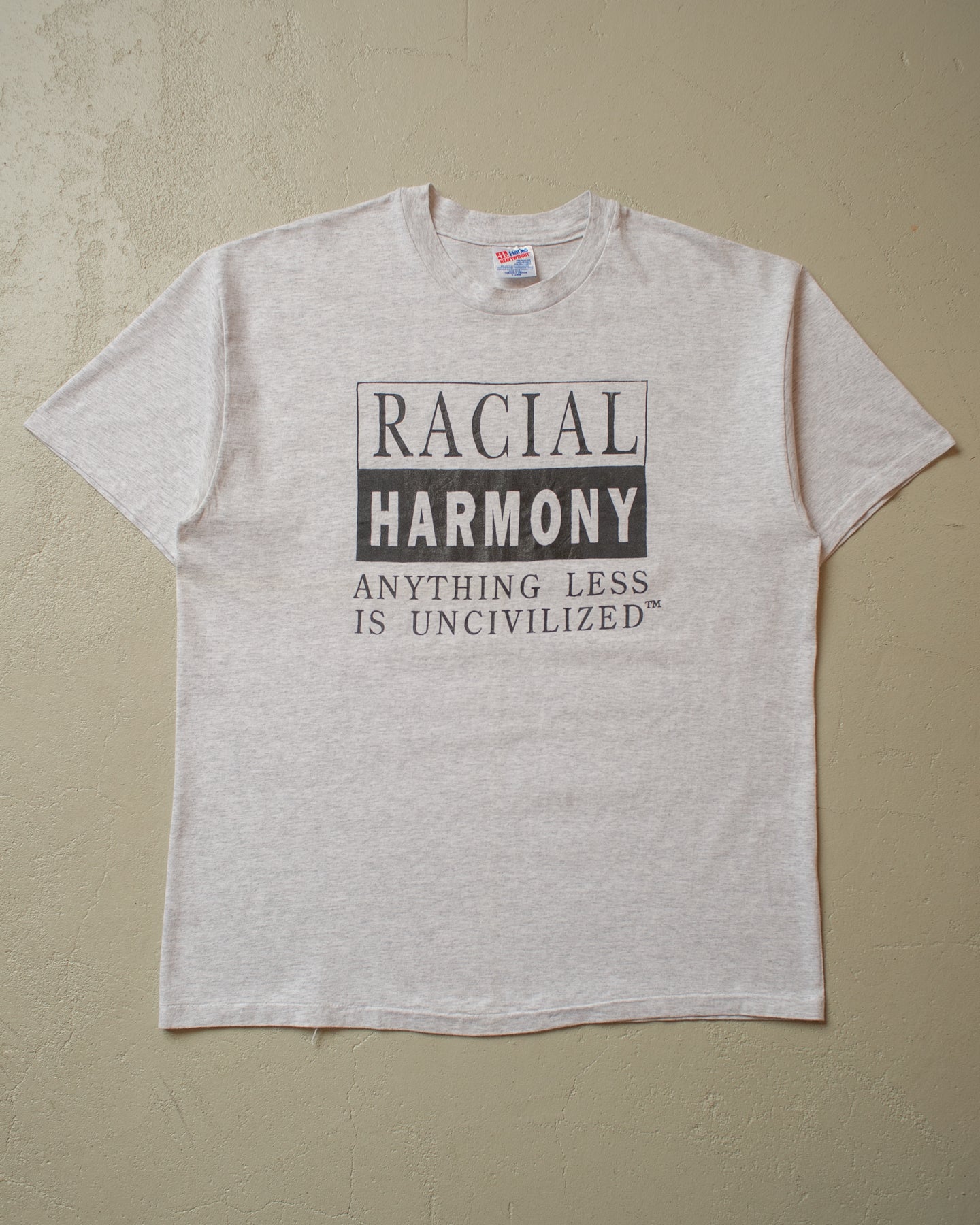 1990s unworn Racial Harmony T-shirt grey - XL/XXL