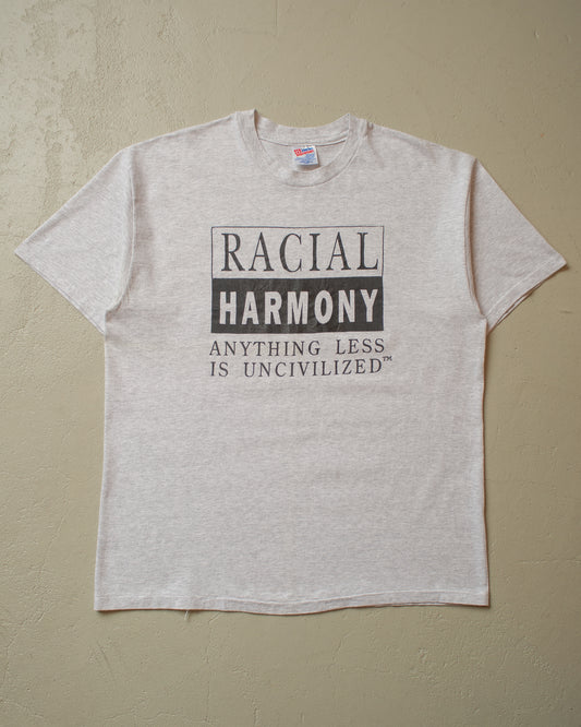 1990s unworn Racial Harmony T-shirt grey - XL/XXL