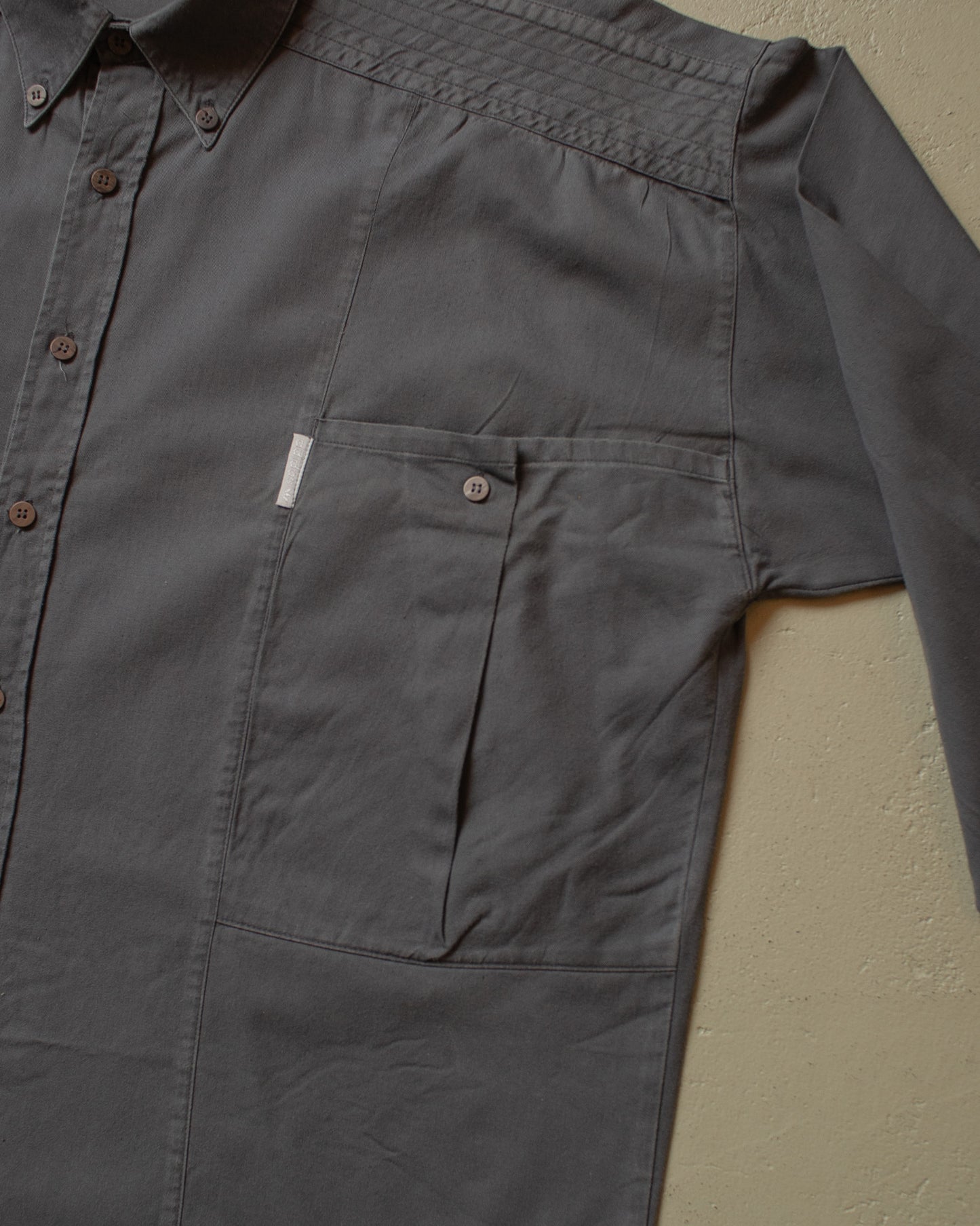 1990s unworn Adidas Outdoor Two Pocket Shirt grey - XL/XXL