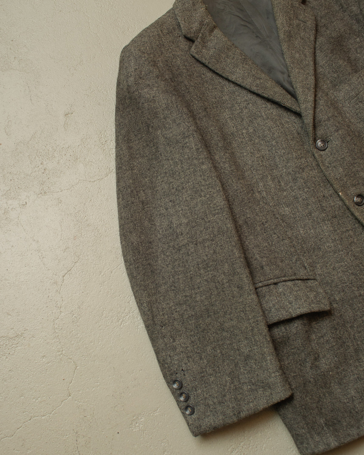 1940s German "Kardaus" distressed Wool Suit Jacket grey - M/L