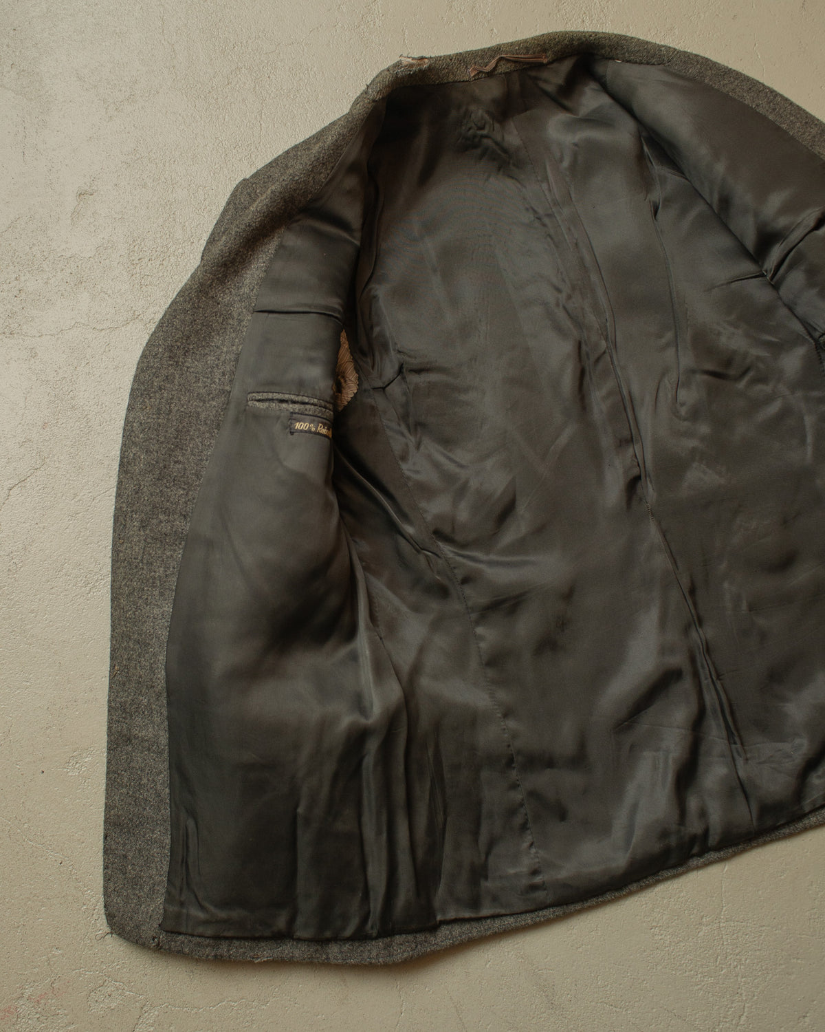 1940s German "Kardaus" distressed Wool Suit Jacket grey - M/L