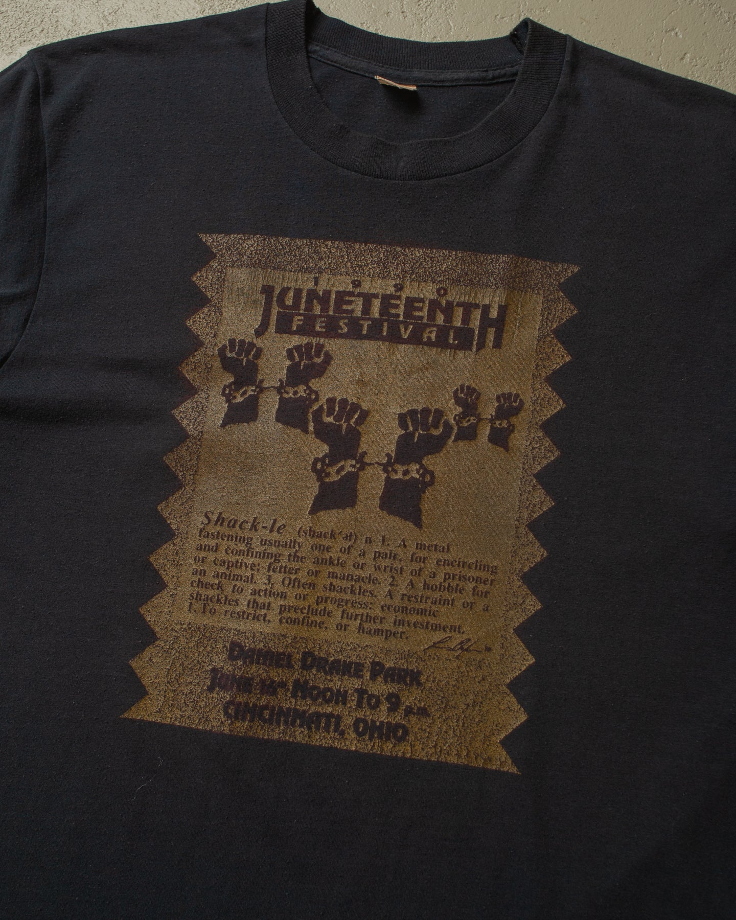 1990 Juneteenth Festival T-shirt black - L/XL