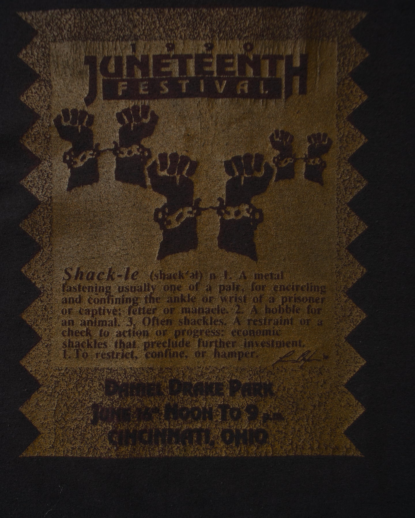 1990 Juneteenth Festival T-shirt black - L/XL