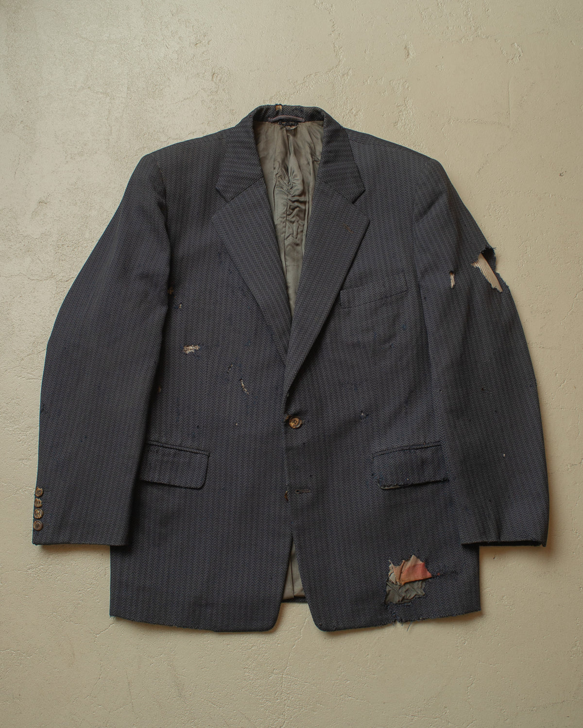 1940s/50s German "MKW" distressed Suit Jacket blue - L