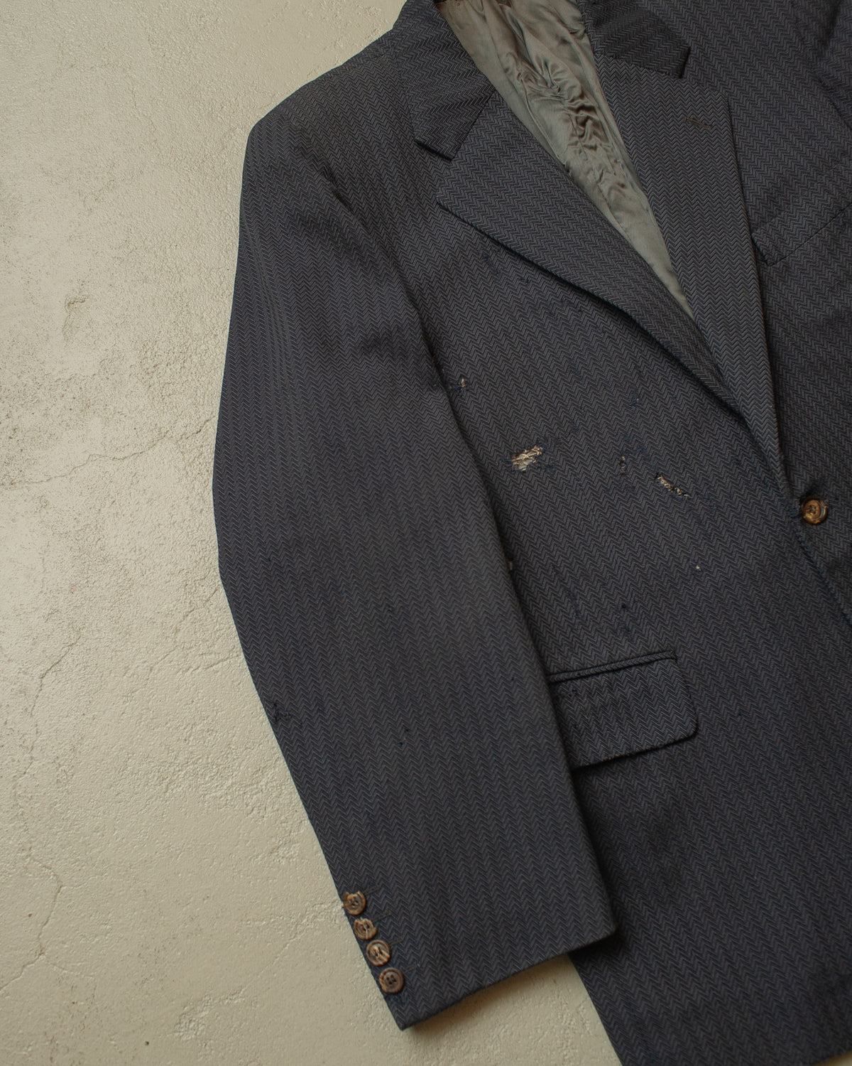 1940s/50s German "MKW" distressed Suit Jacket blue - L