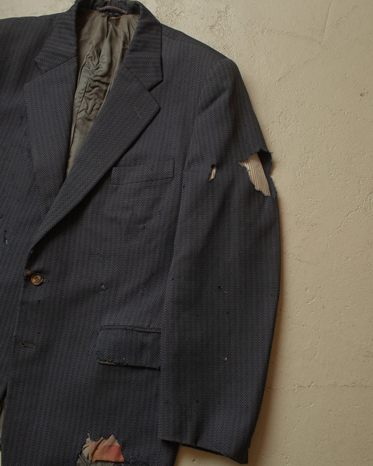 1940s/50s German "MKW" distressed Suit Jacket blue - L