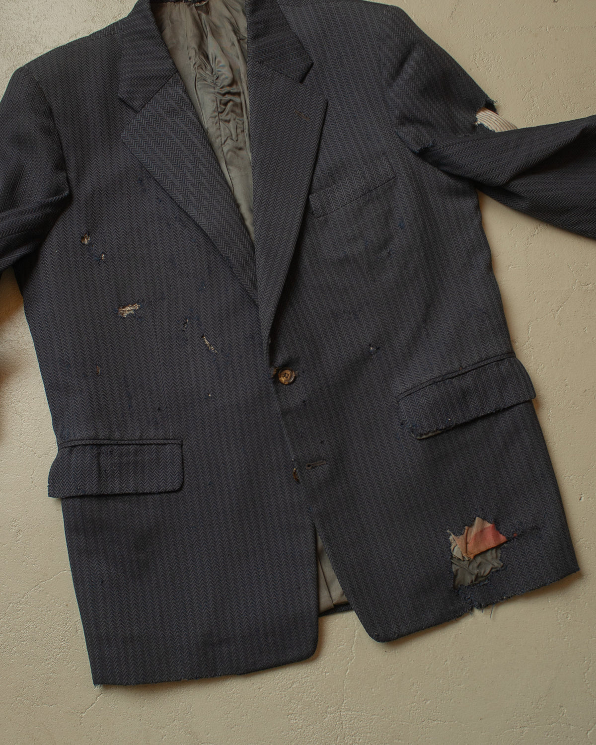1940s/50s German "MKW" distressed Suit Jacket blue - L