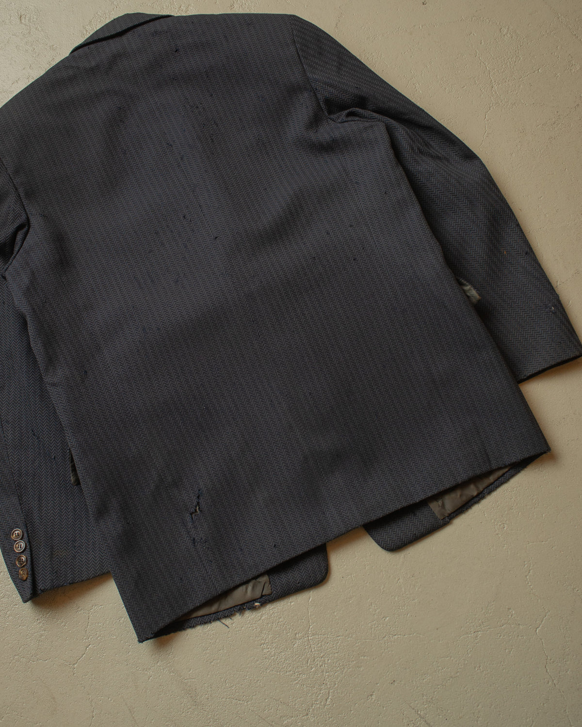 1940s/50s German "MKW" distressed Suit Jacket blue - L
