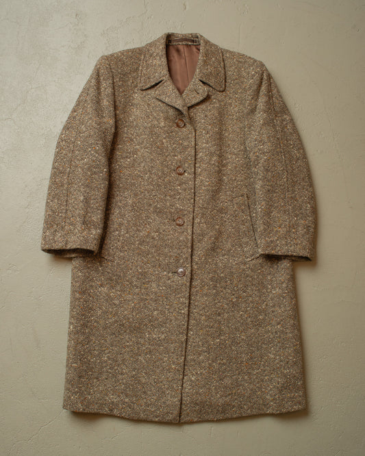 1950s Balmacaan Wool Coat grey - S/M