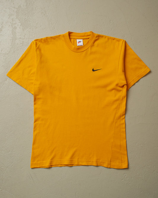 1990s unworn Nike Swoosh T-shirt mustard - S/M
