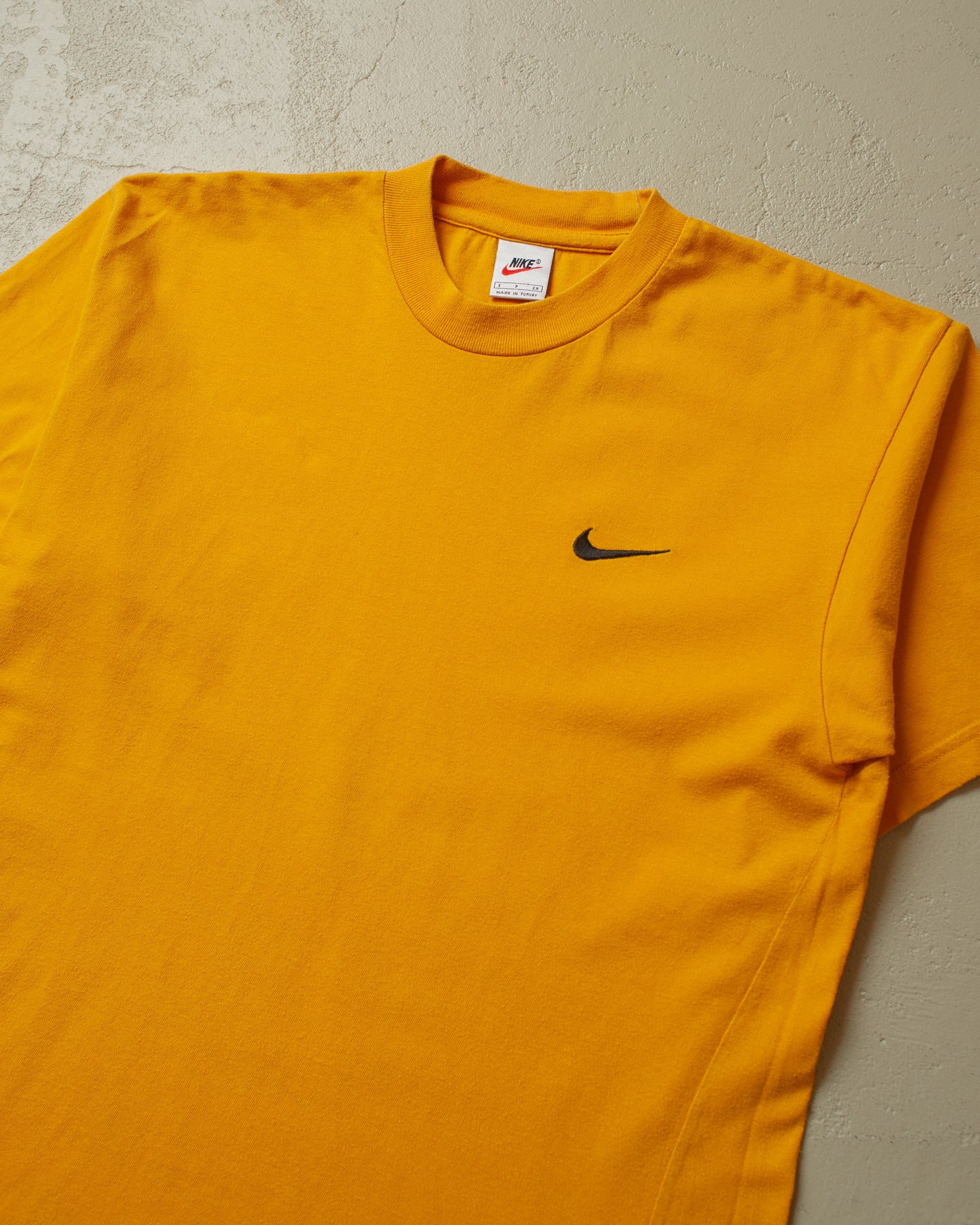 1990s unworn Nike Swoosh T-shirt mustard - S/M