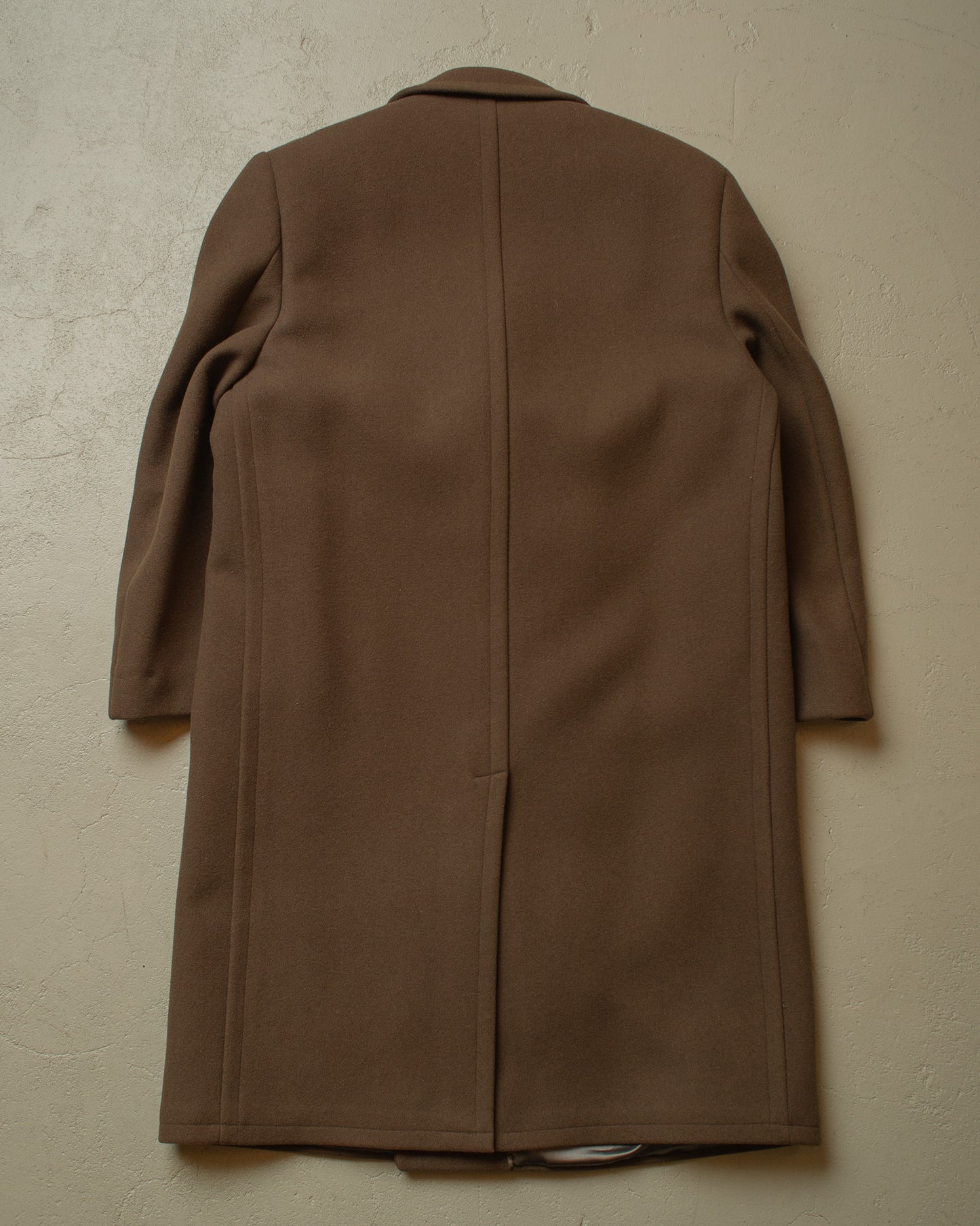 1950s Double-breasted Wool Overcoat brown - M/L