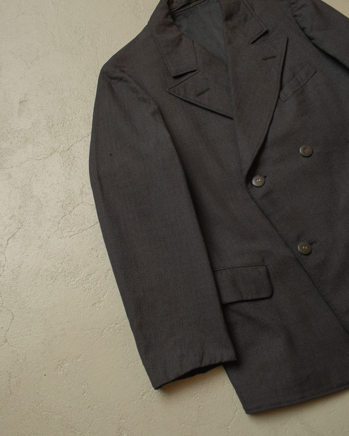 1920s/30s German Double Breasted Suit Jacket + Vest grey - S/M