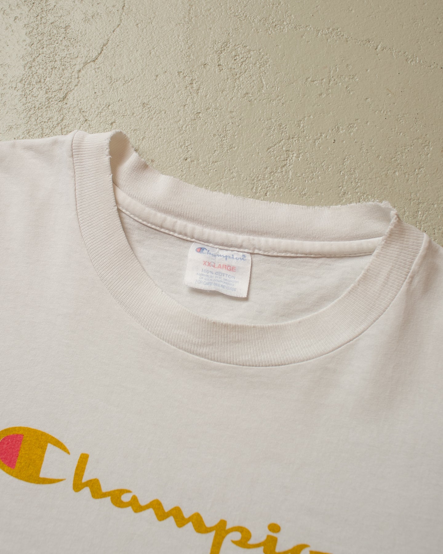 1996 distressed Champion Atlanta Olympics T-shirt white - XXL