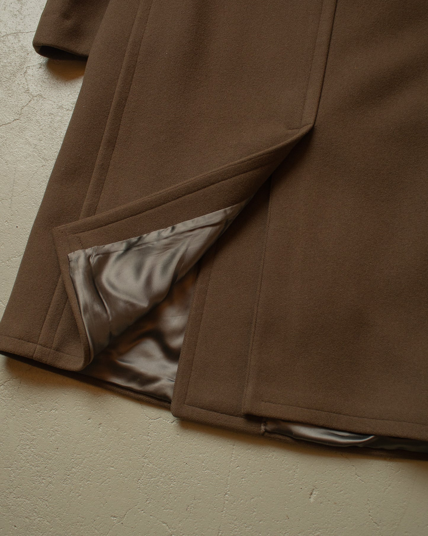 1950s Double-breasted Wool Overcoat brown - M/L