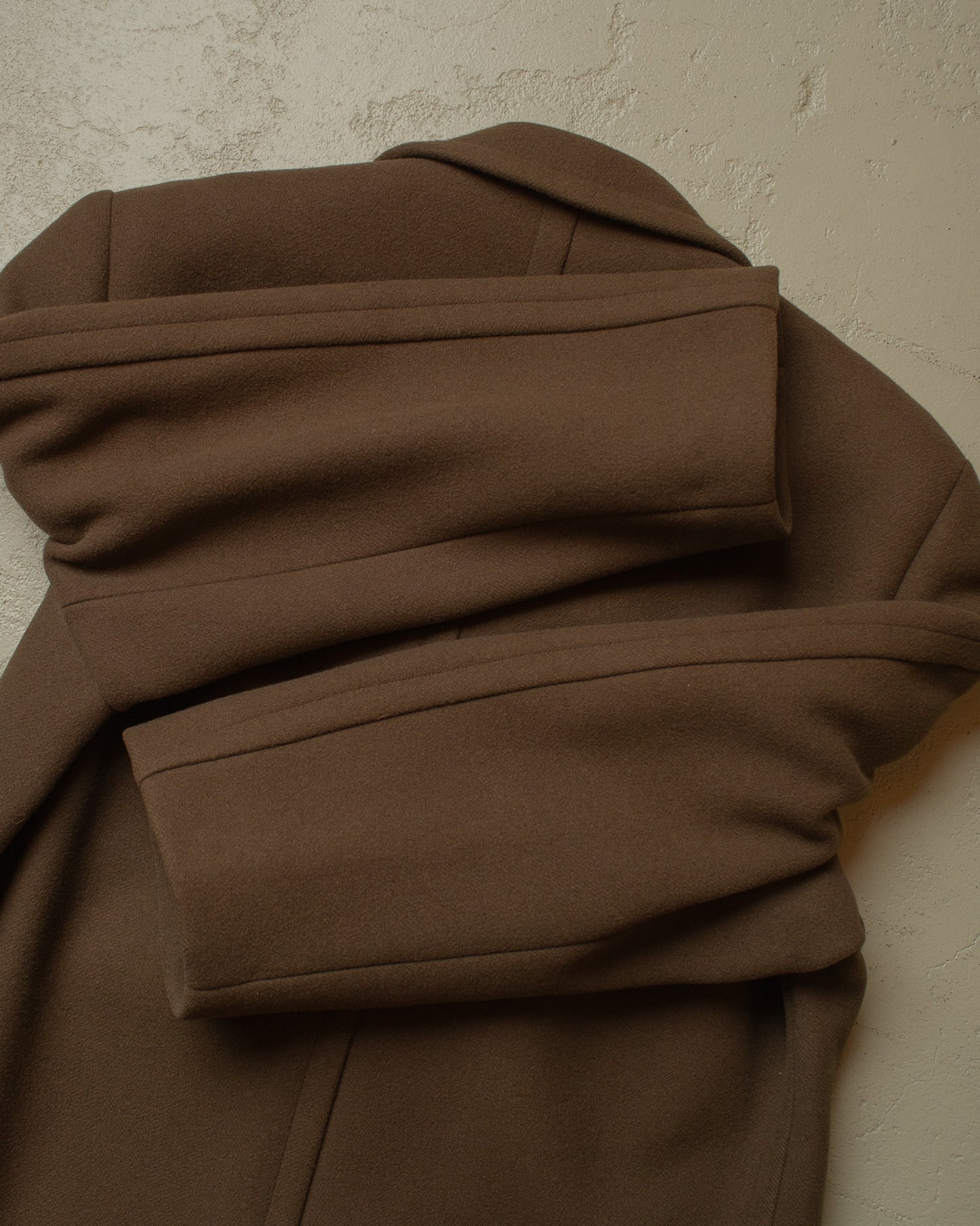 1950s Double-breasted Wool Overcoat brown - M/L