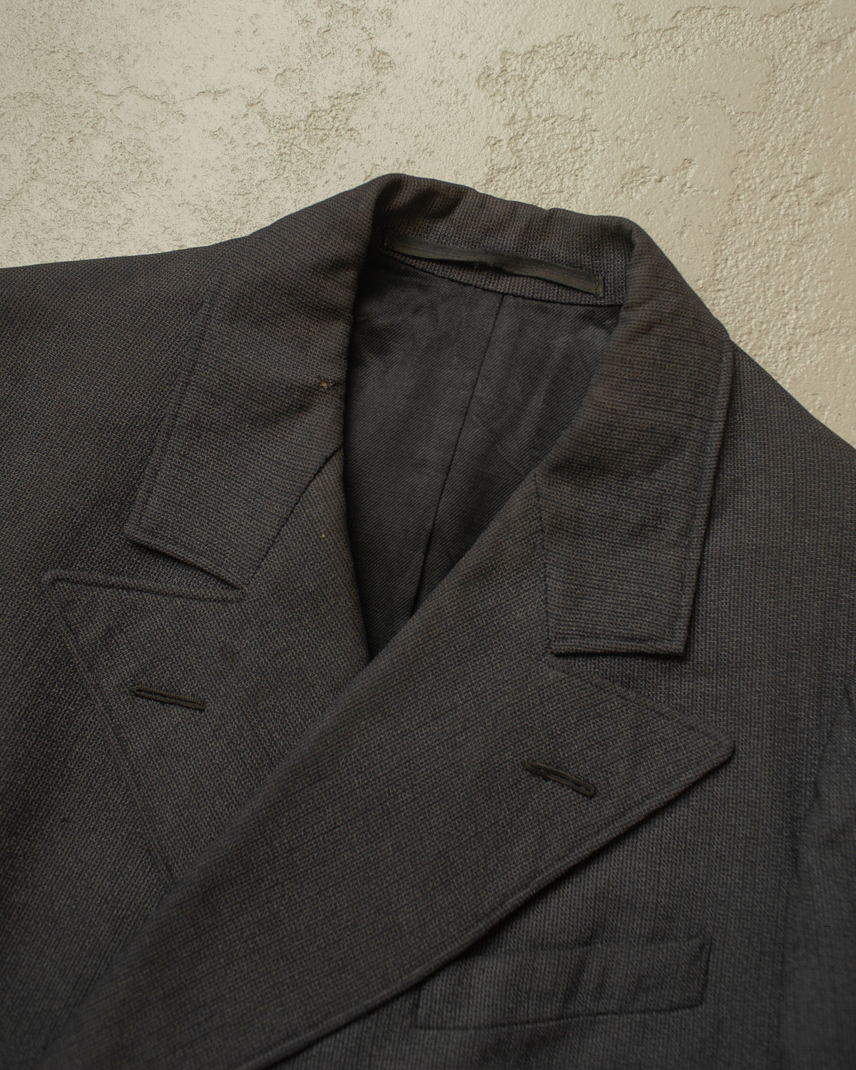 1920s/30s German Double Breasted Suit Jacket + Vest grey - S/M