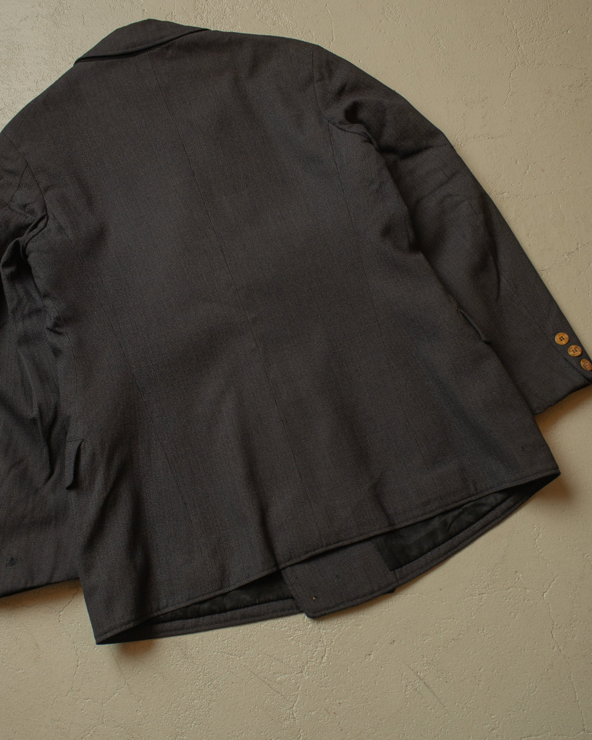 1920s/30s German Double Breasted Suit Jacket + Vest grey - S/M