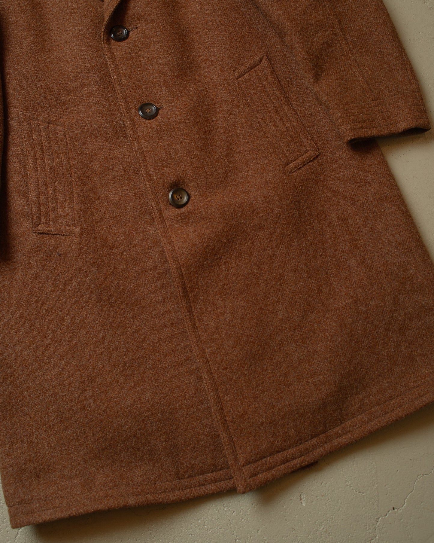 1950s Otto Werner Raglan Wool Overcoat brown - M/L