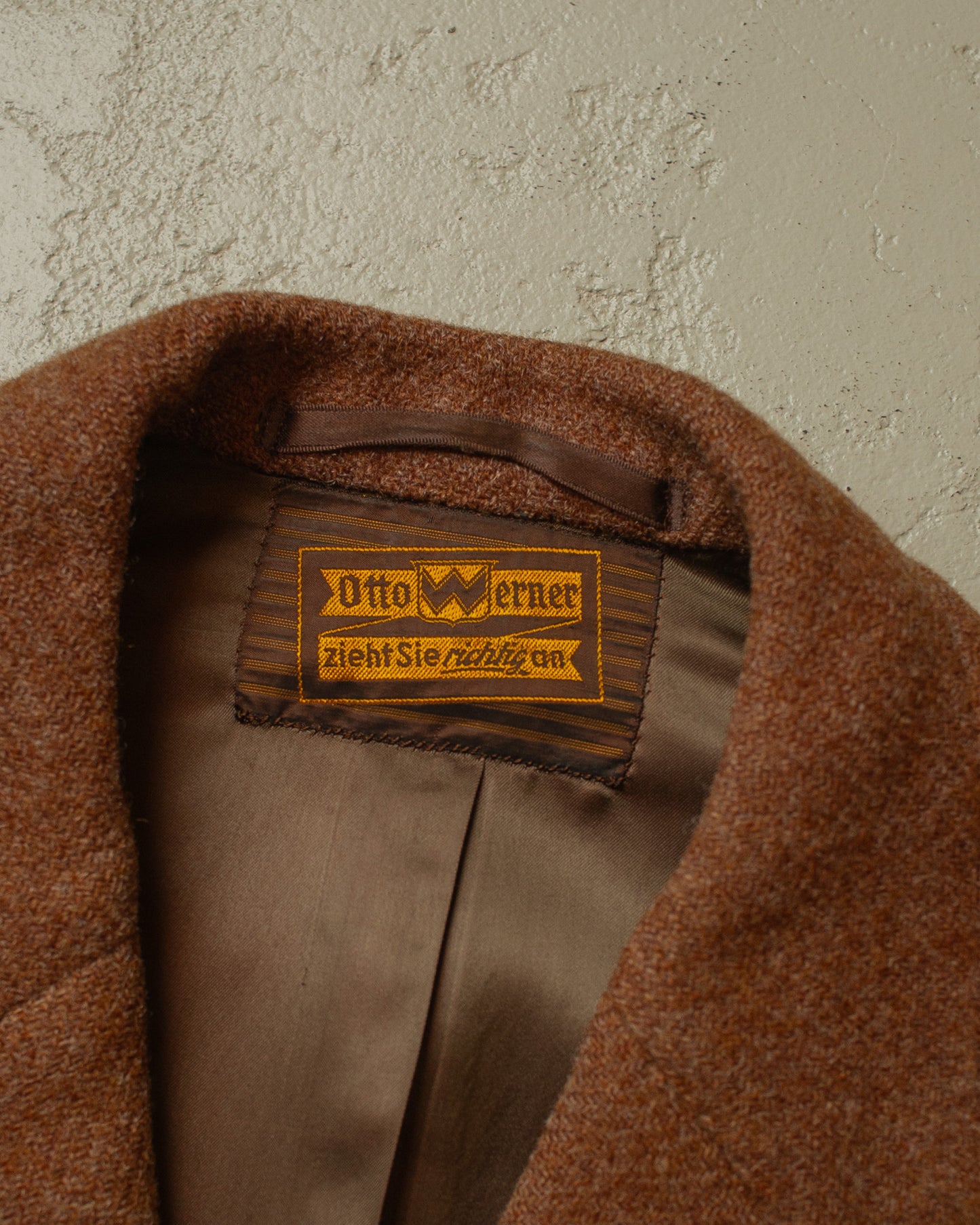1950s Otto Werner Raglan Wool Overcoat brown - M/L