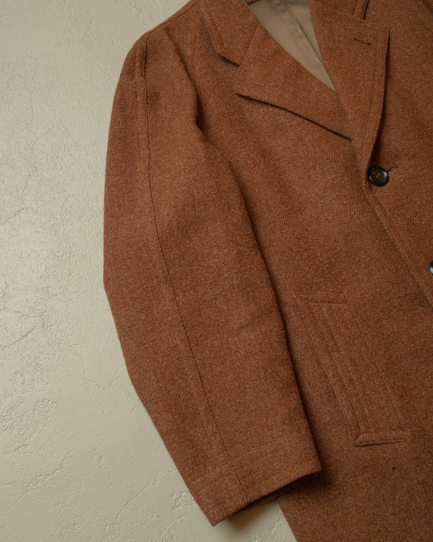 1950s Otto Werner Raglan Wool Overcoat brown - M/L