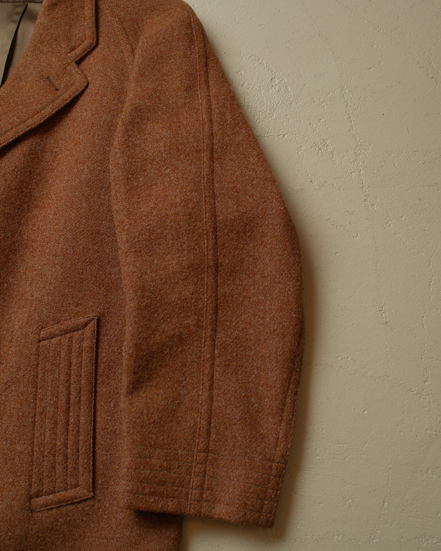 1950s Otto Werner Raglan Wool Overcoat brown - M/L