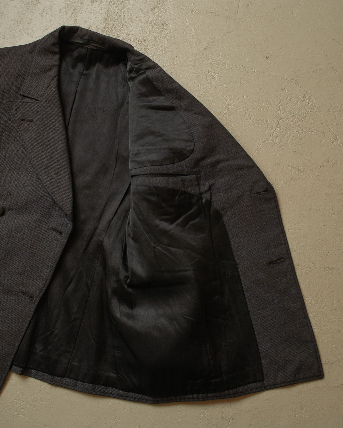 1920s/30s German Double Breasted Suit Jacket + Vest grey - S/M