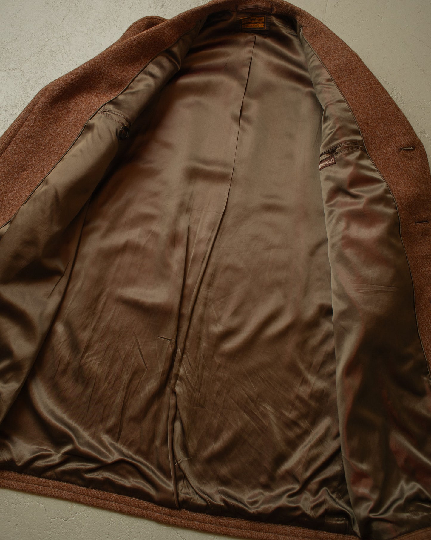 1950s Otto Werner Raglan Wool Overcoat brown - M/L